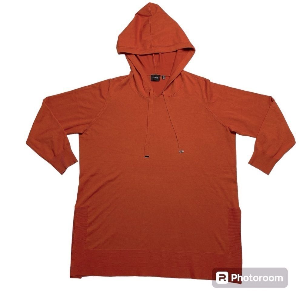 Cyrus Orange Hoodie Pullover Pockets Long Sleeve Women’s Size 1X
